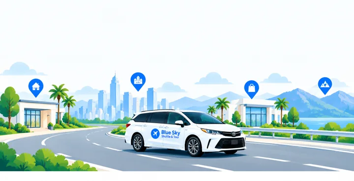 Hourly Charter illustration from the BlueSky Ride app.